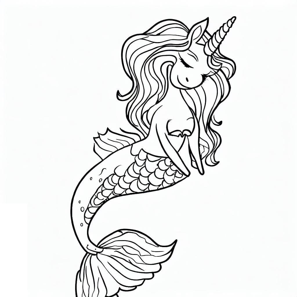 Licorne Sirène Pour les Enfants coloring page