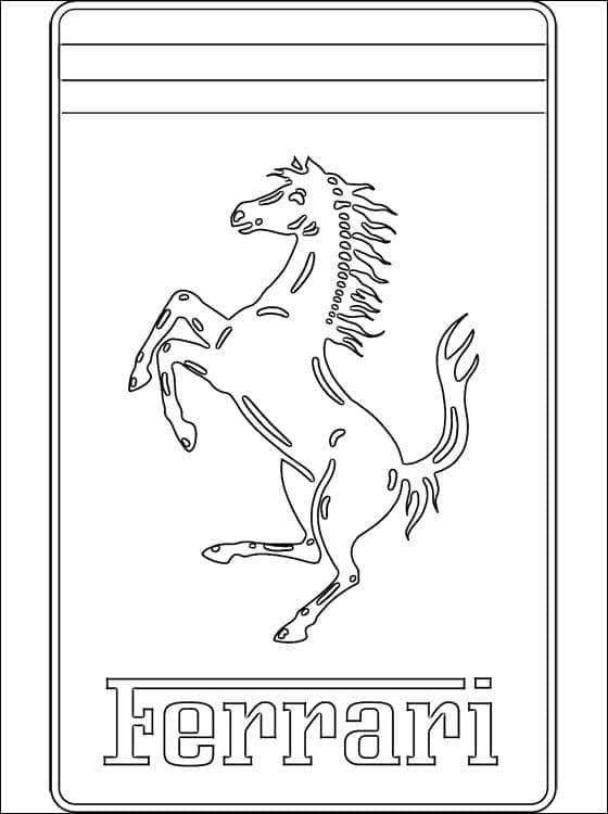 Coloriage Logo Ferrari