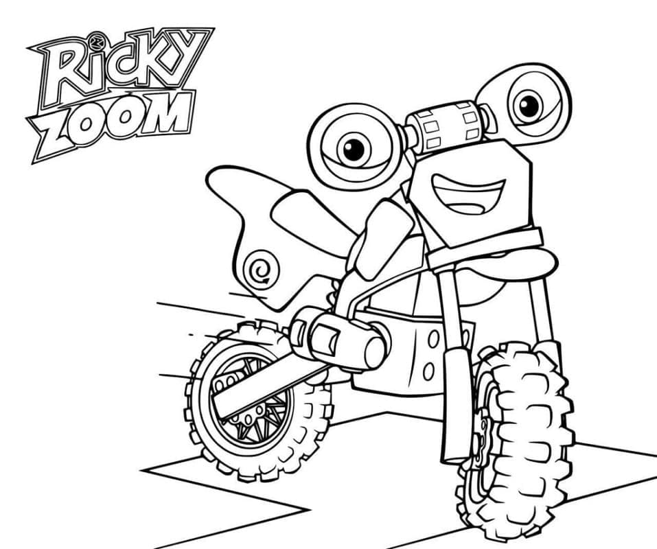Loop de Ricky Zoom coloring page