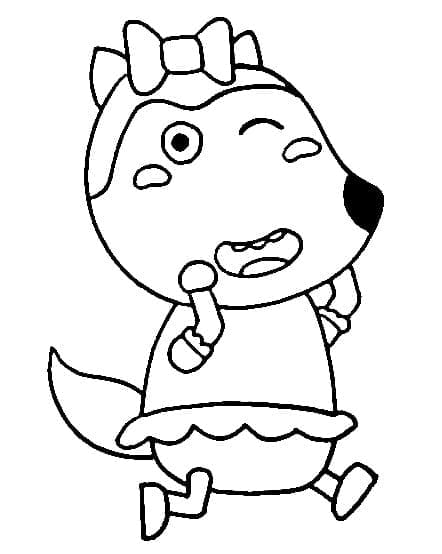 Lucy de Wolfoo coloring page
