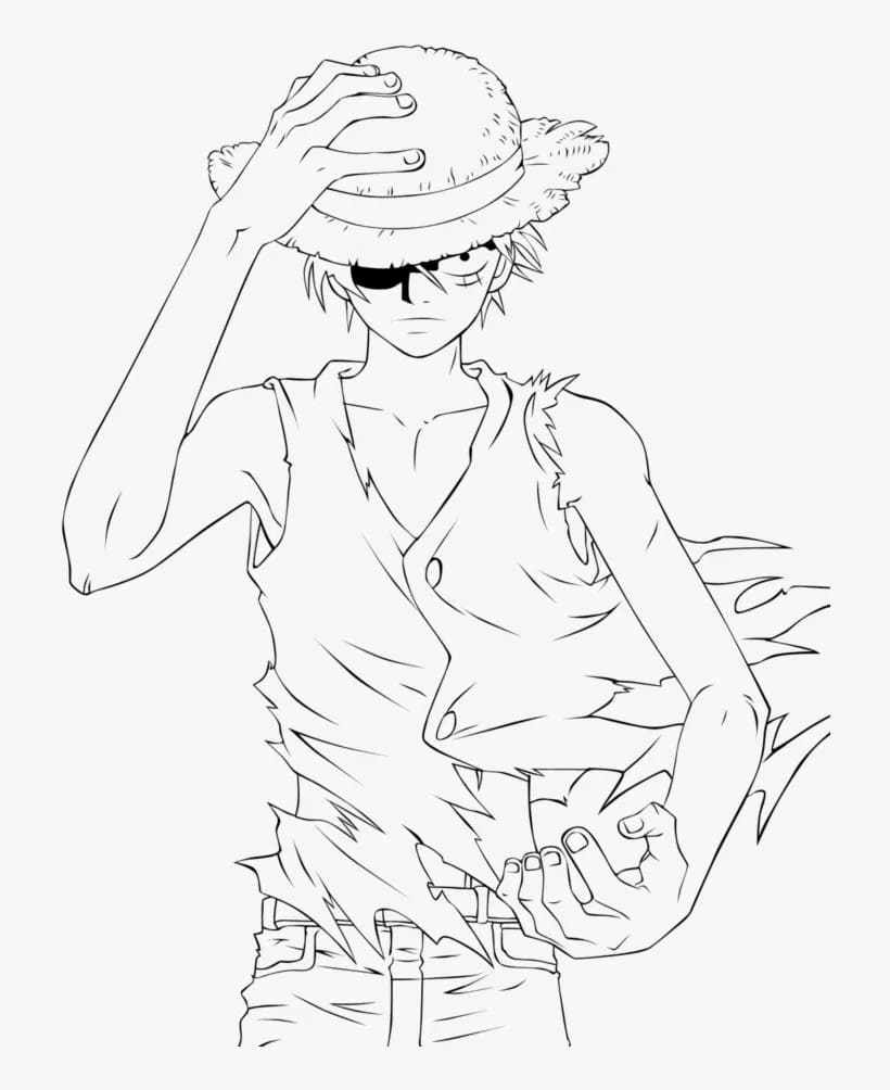 Coloriage Luffy Anime One Piece