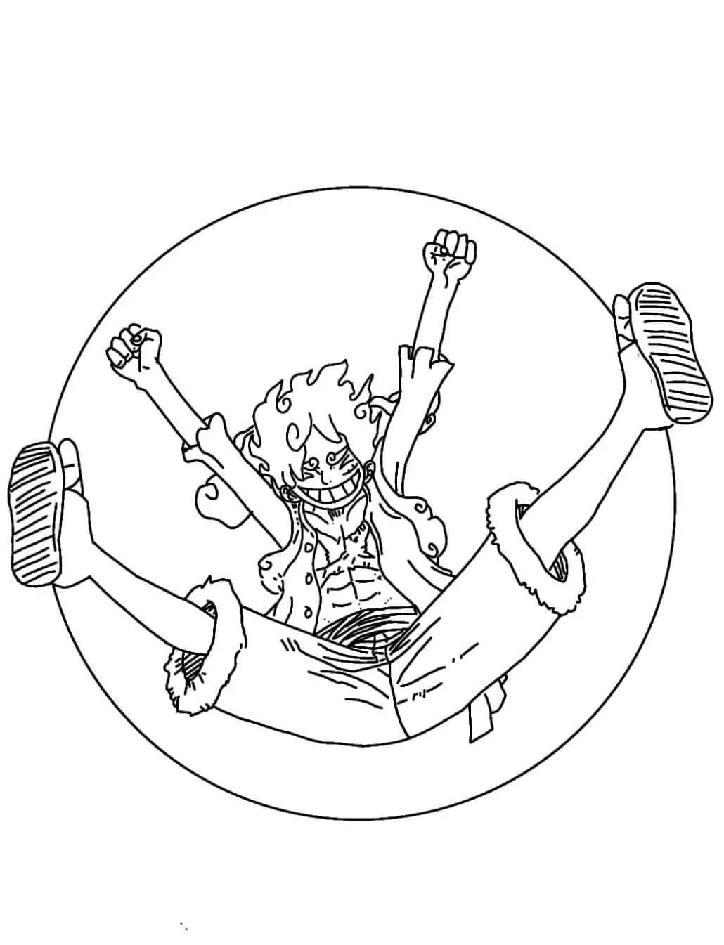 Luffy Gear 5 Imprimable coloring page