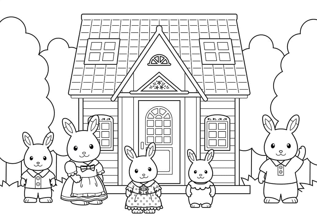 Coloriage Maison Sylvanian Families