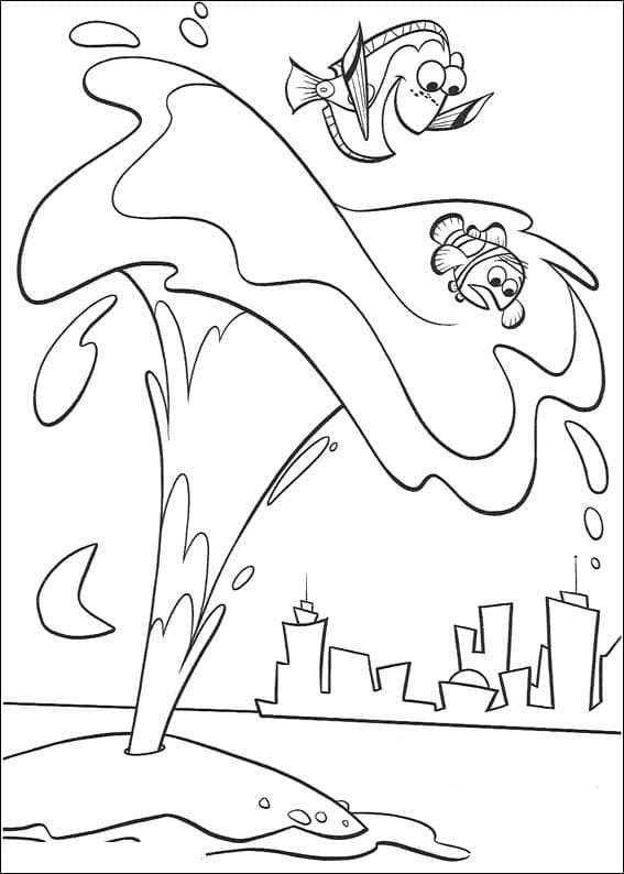 Marin et Dory coloring page