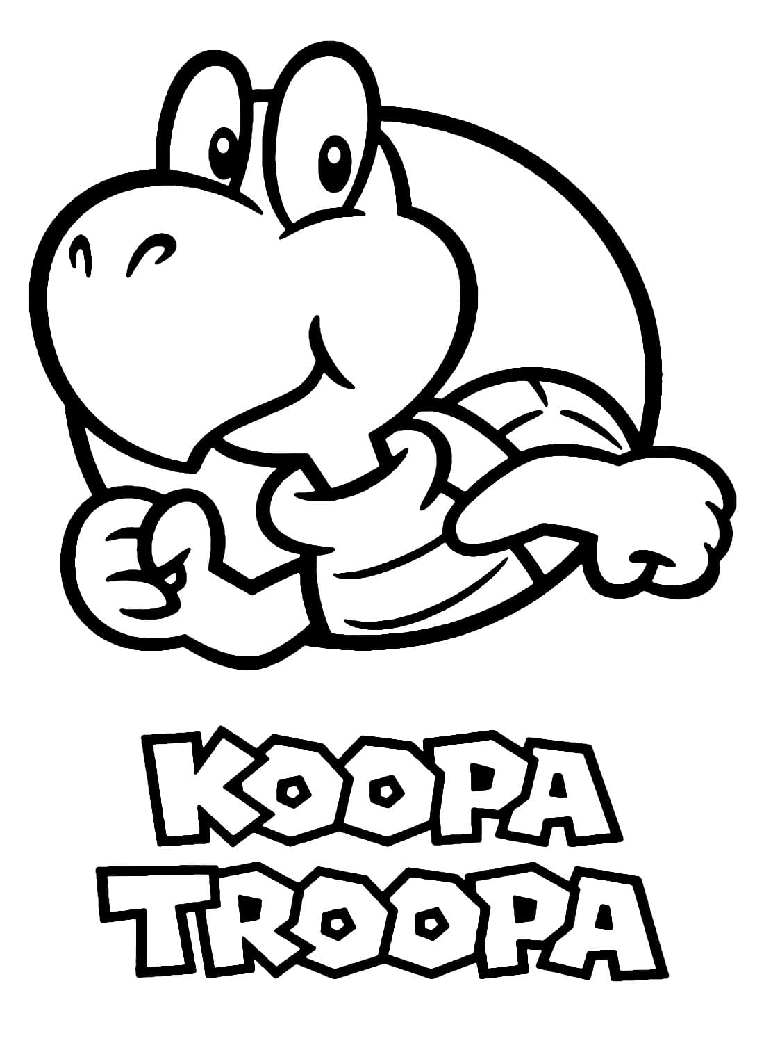 Mario Bros Koopa Troopa coloring page
