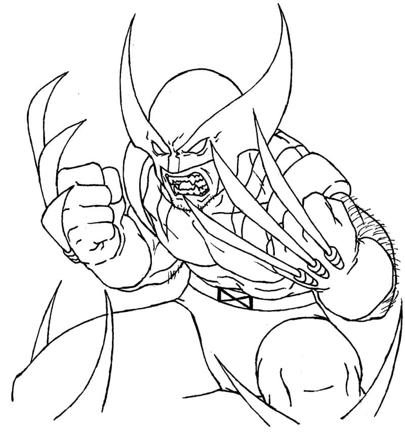 Marvel X-Men Wolverine coloring page