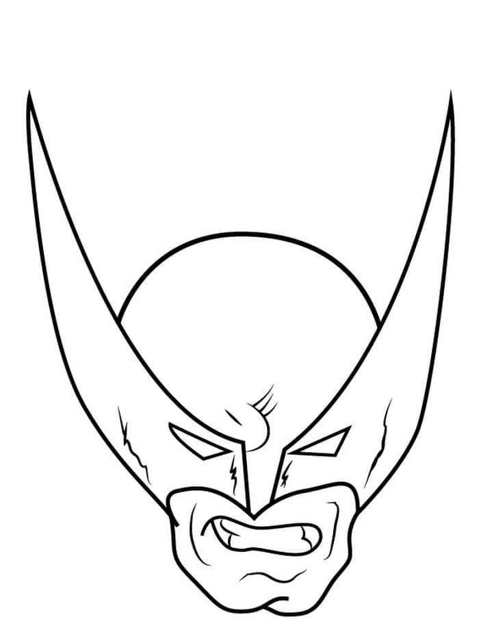 Coloriage Masque de Wolverine