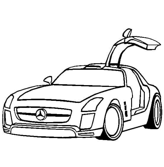 Mercedes SLS AMG coloring page