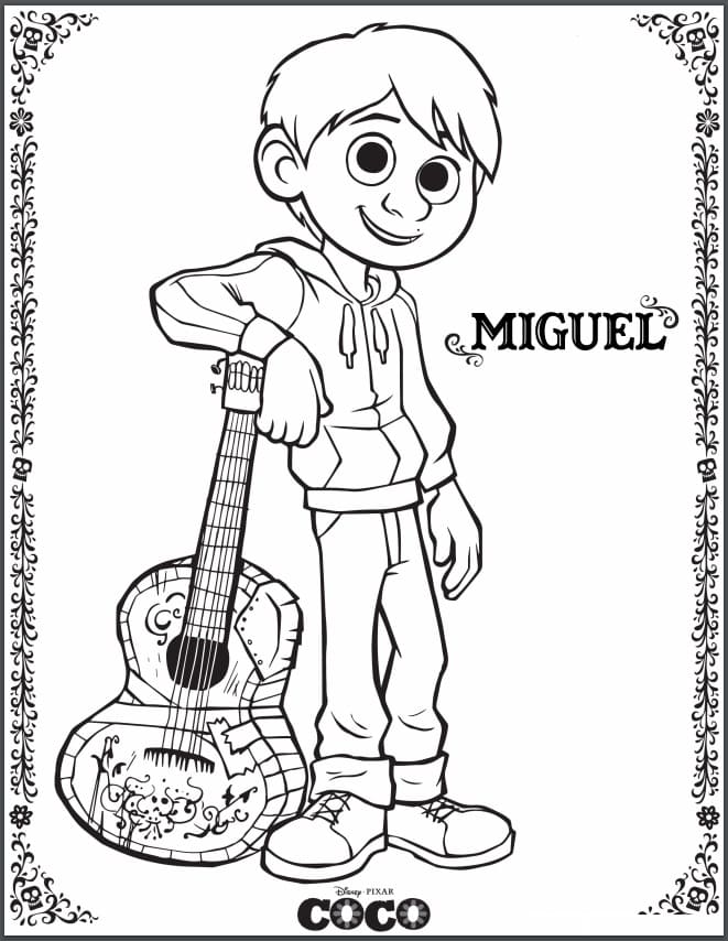 Miguel coloring page