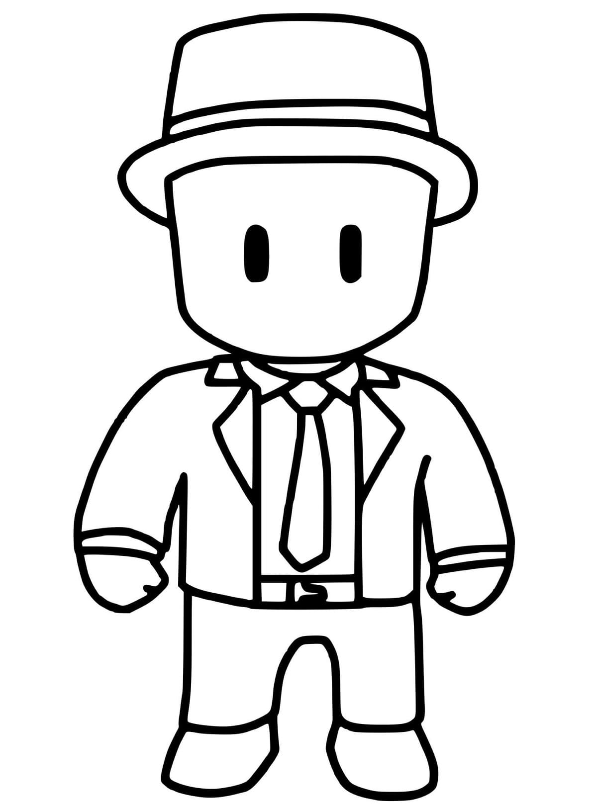 Mr Business de Stumble Guys coloring page