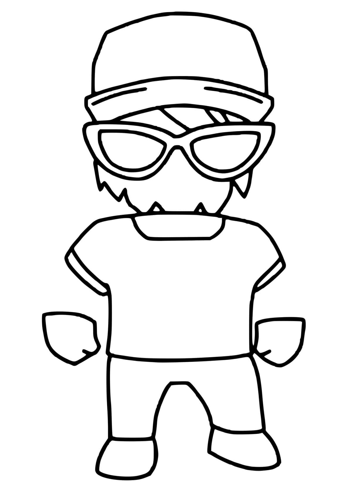 Ms Invisible de Stumble Guys coloring page