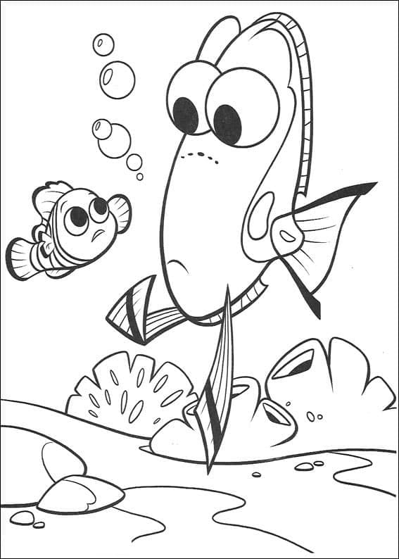 Nemo et Dory coloring page