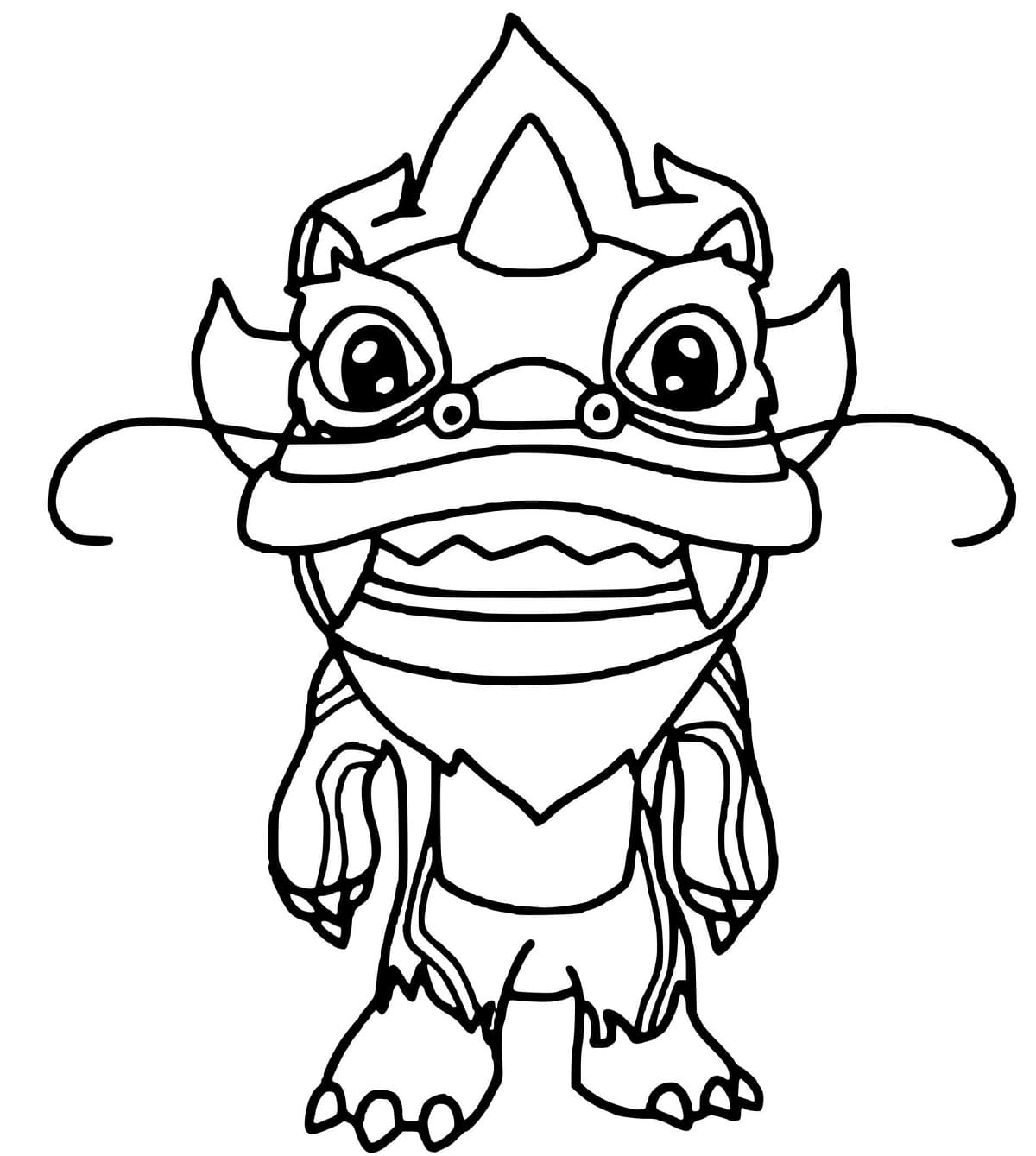 Nian Beast Dragon de Stumble Guys coloring page