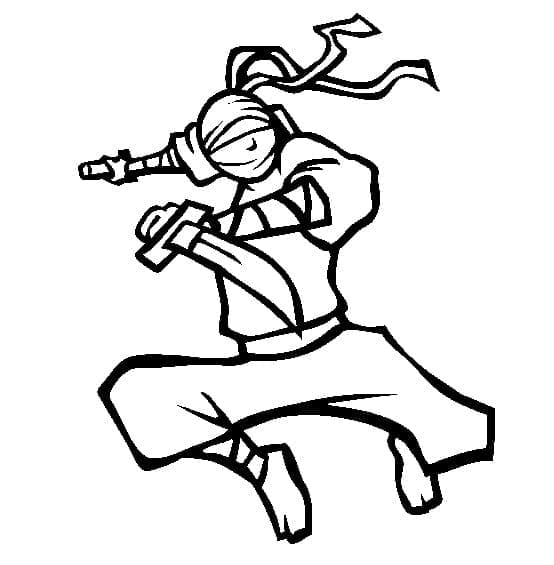 Ninja Attaquant coloring page