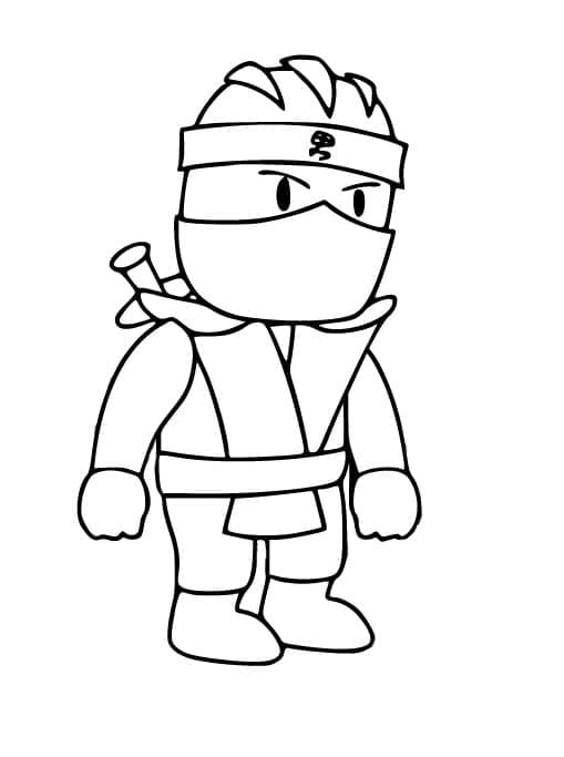 Ninja dans Stumble Guys coloring page