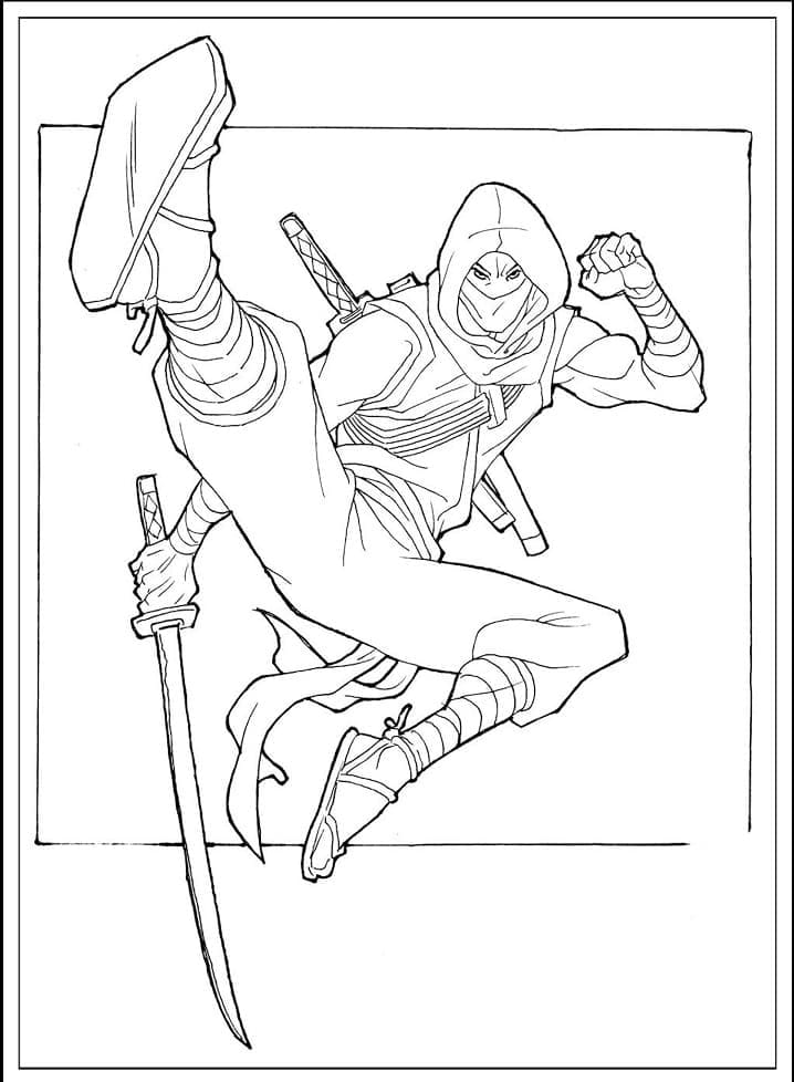 Ninja Fantastique coloring page