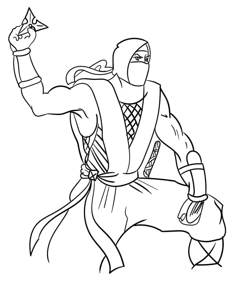 Ninja Jetant des Shuriken coloring page