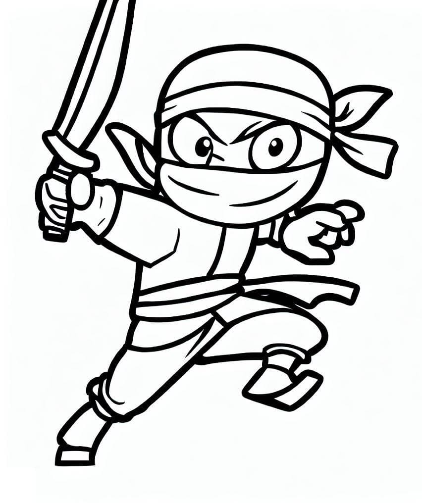 Coloriage Ninja Pour les Enfants