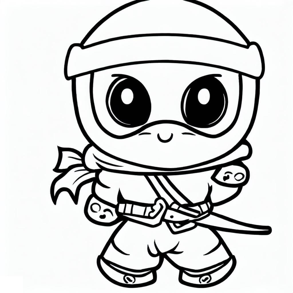 Ninja Très Mignon coloring page