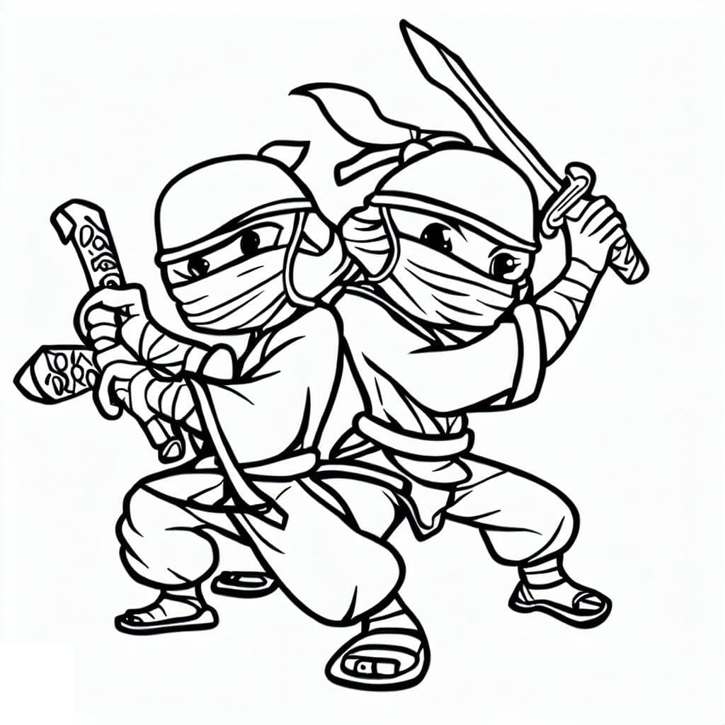 Ninjas coloring page