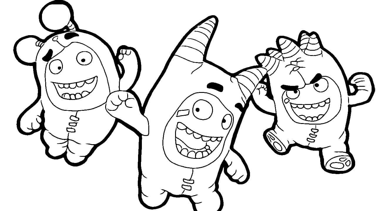 Coloriage Oddbods Drôle