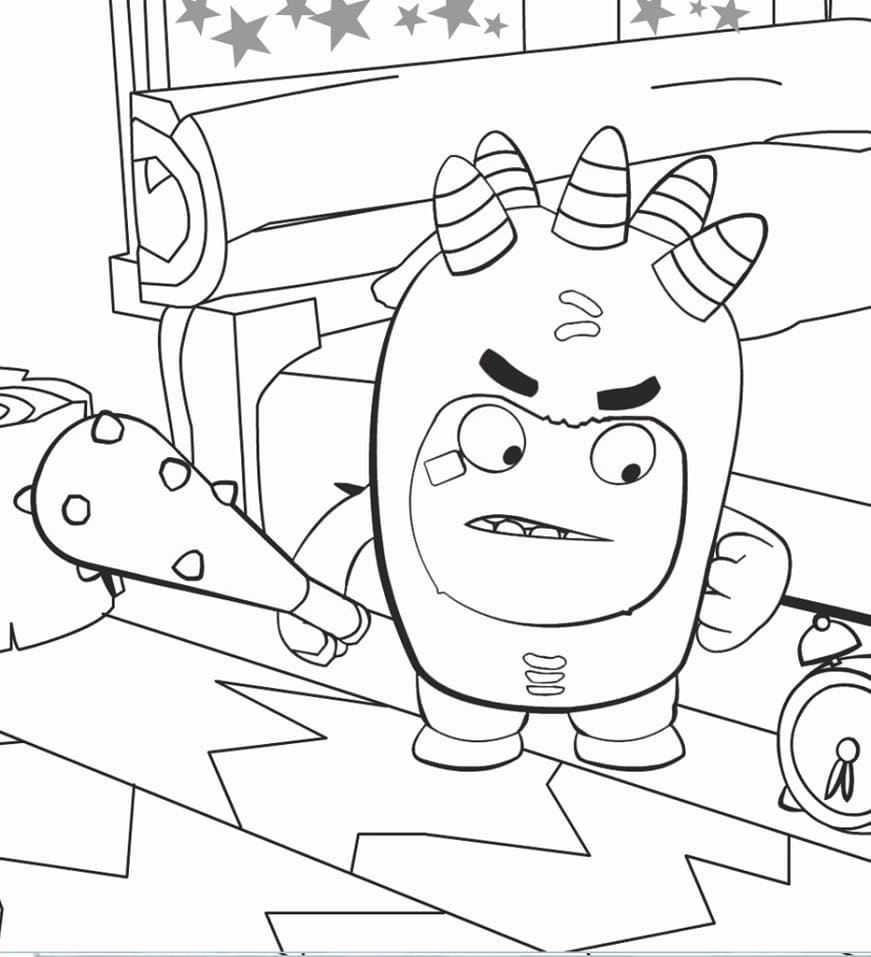 Oddbods Fuse coloring page