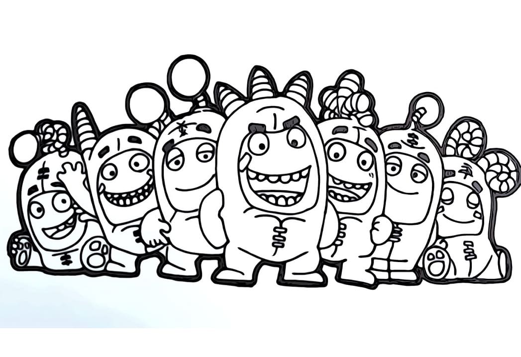 Coloriage Oddbods Gratuit Pour les Enfants