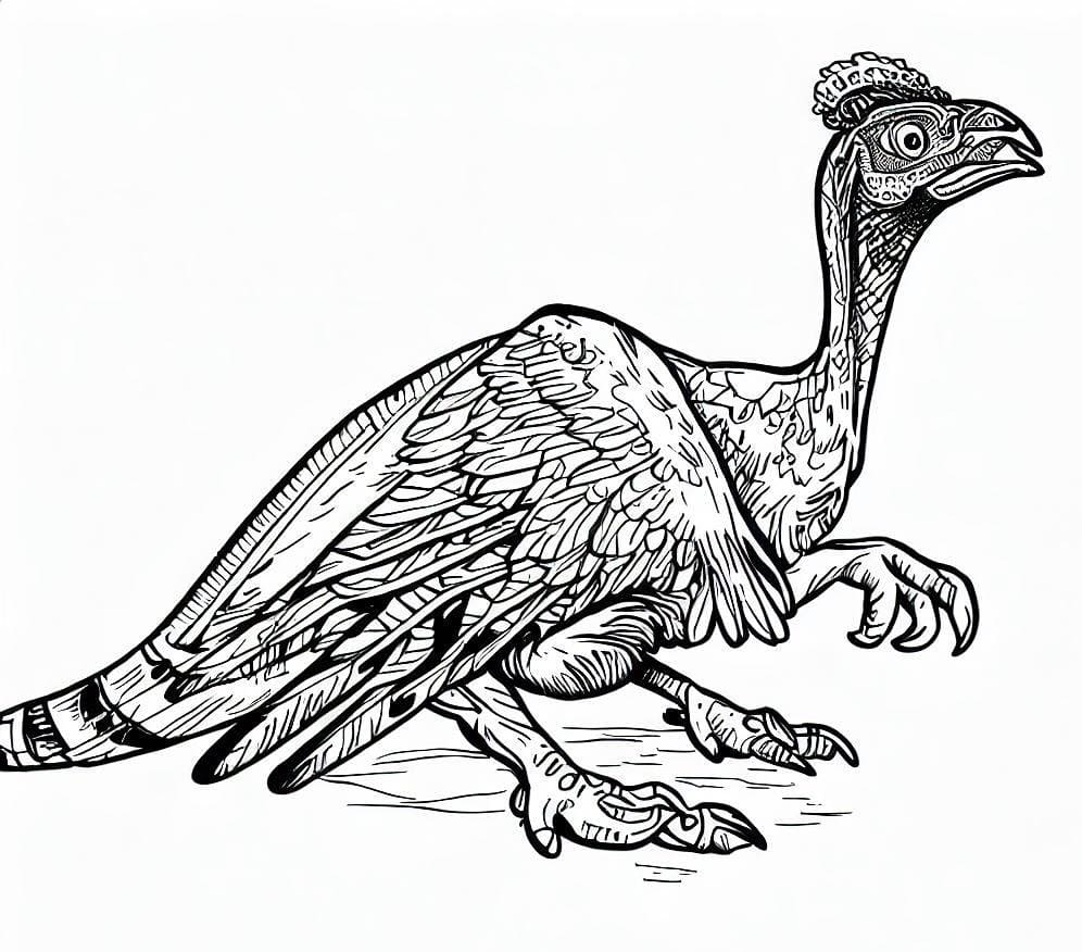 Coloriage Oviraptor Pour Enfants