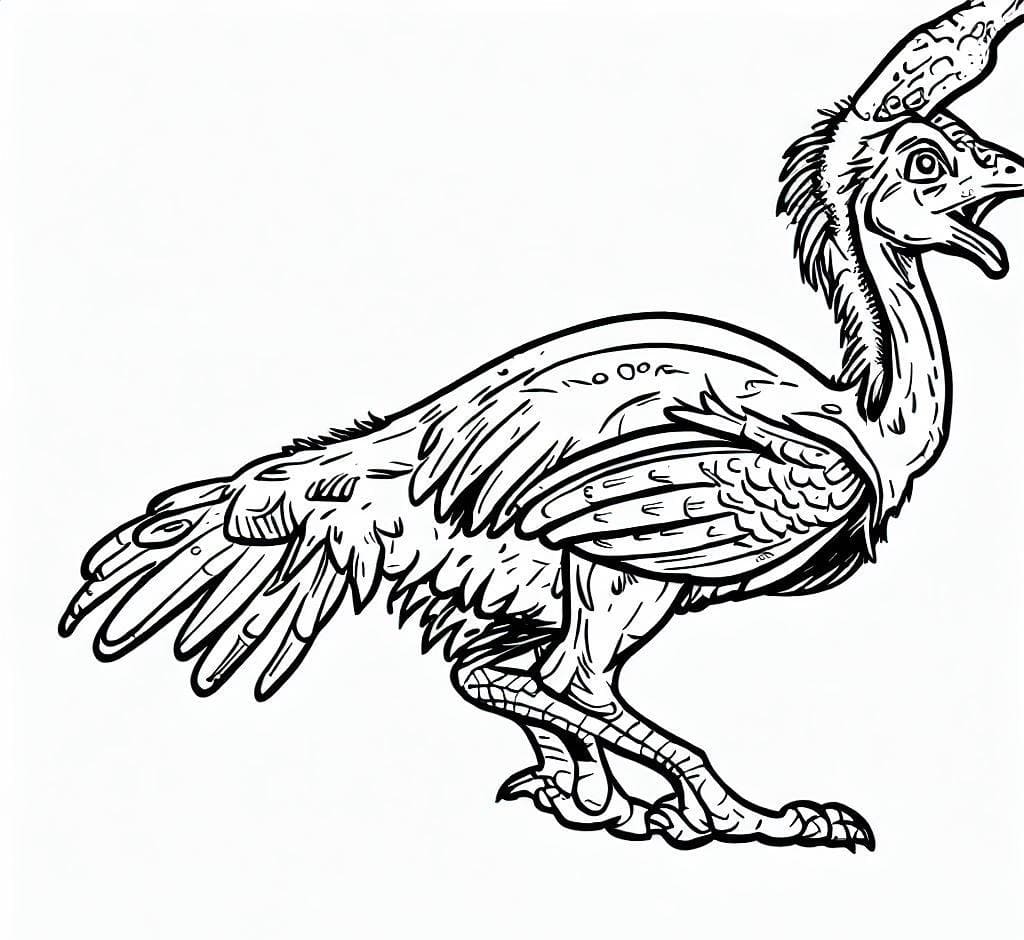 Coloriage Oviraptor Pour les Enfants