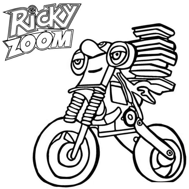 Coloriage Personnage de Ricky Zoom