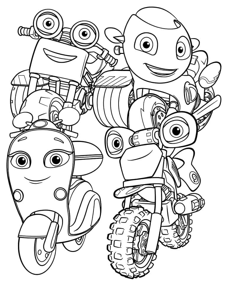 Personnages de Ricky Zoom coloring page