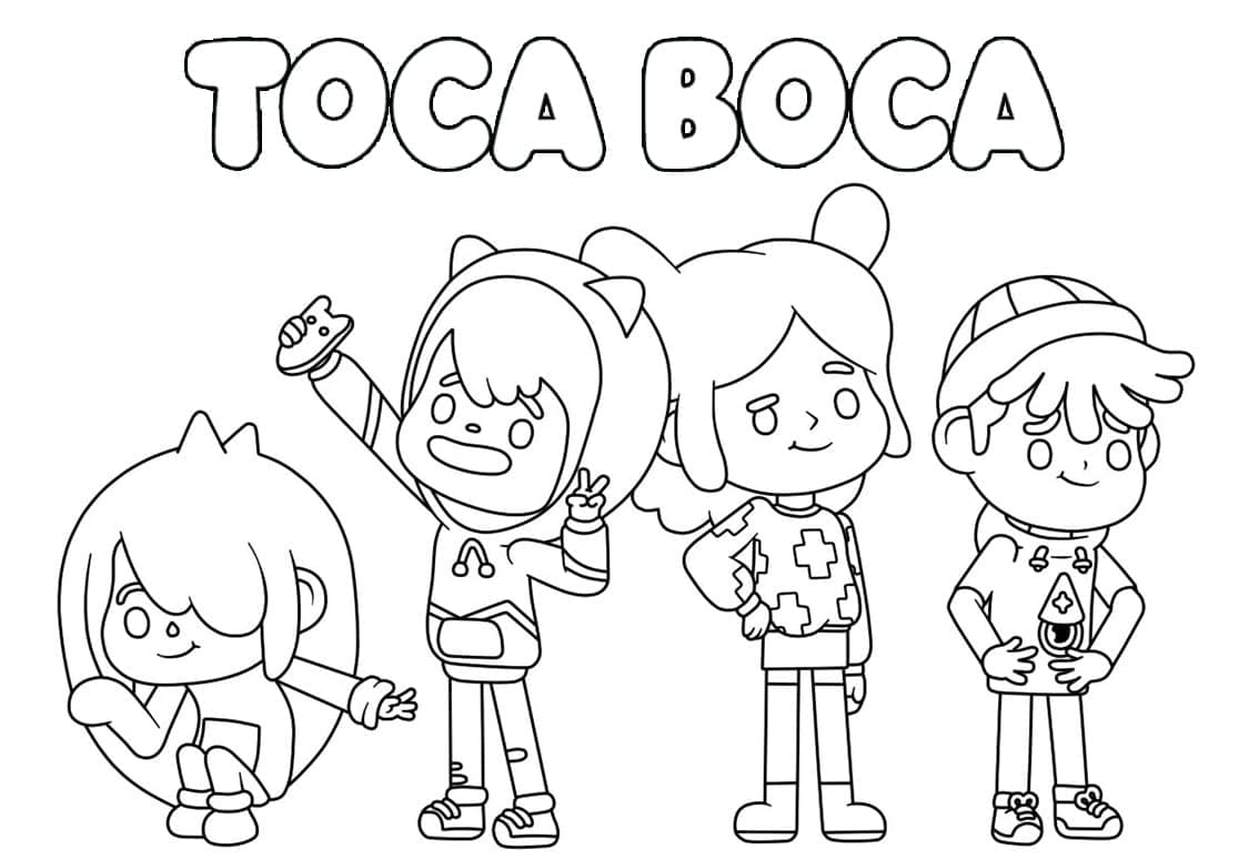 Coloriage Personnages de Toca Boca
