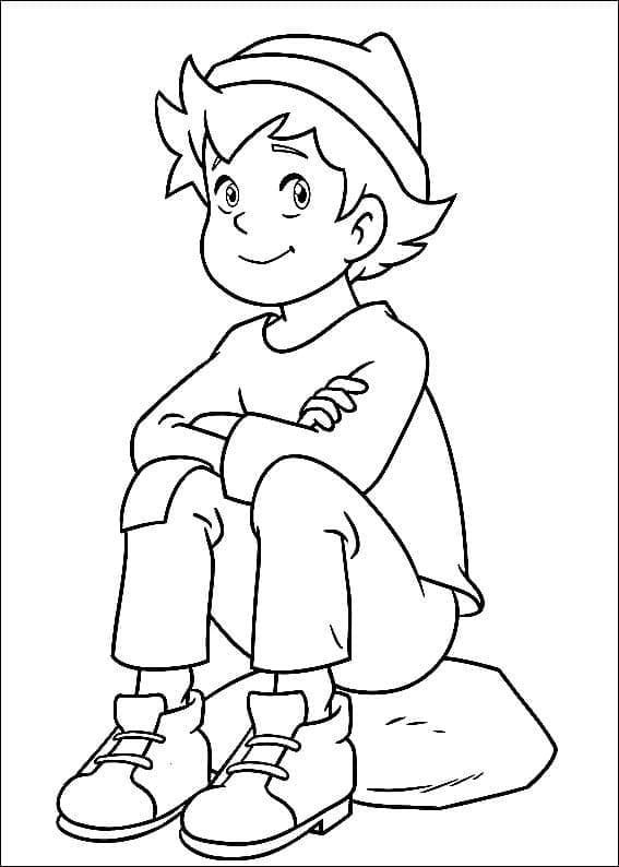 Peter de Heidi coloring page