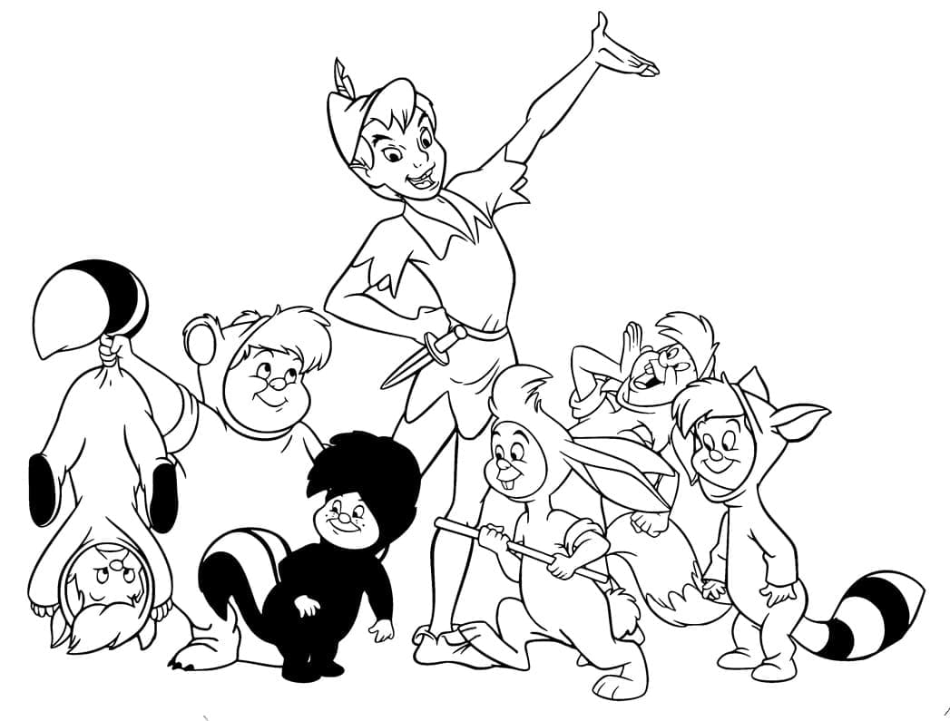 Peter Pan et Les Enfants Perdus coloring page