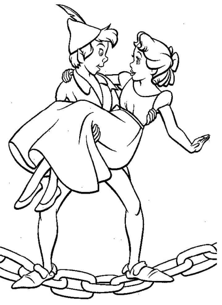 Peter Pan et Wendy coloring page