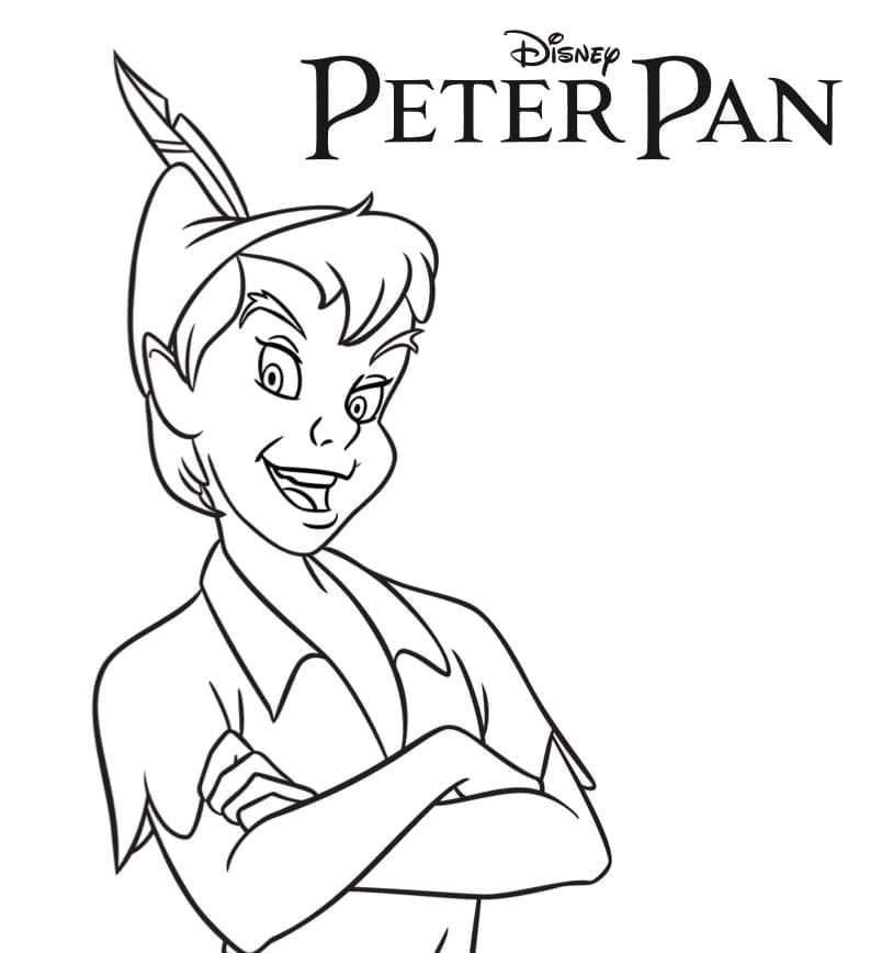 Coloriage Peter Pan Souriant