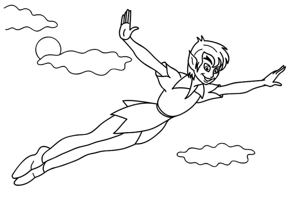Peter Pan Volant coloring page