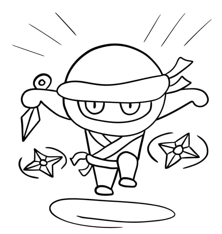 Petit Ninja coloring page