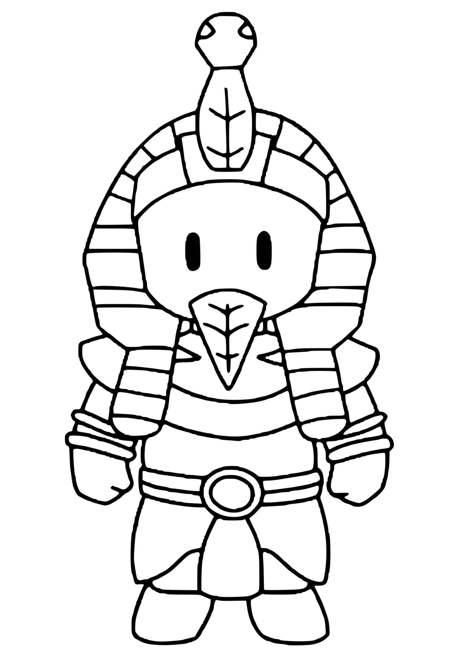 Pharaoh de Stumble Guys coloring page