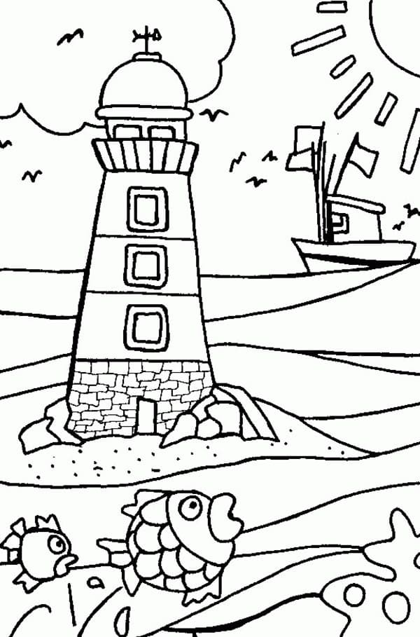Coloriage Phare 2
