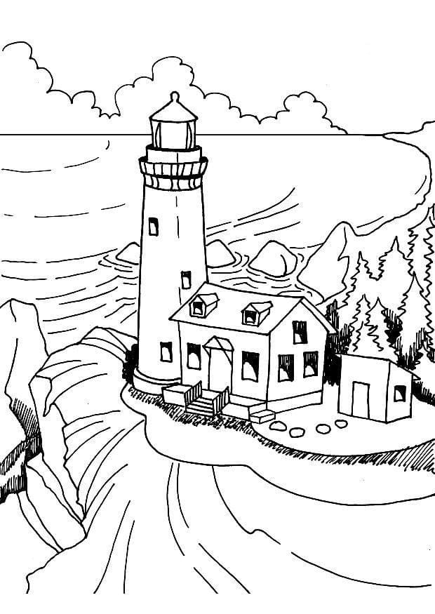Coloriage Phare 3