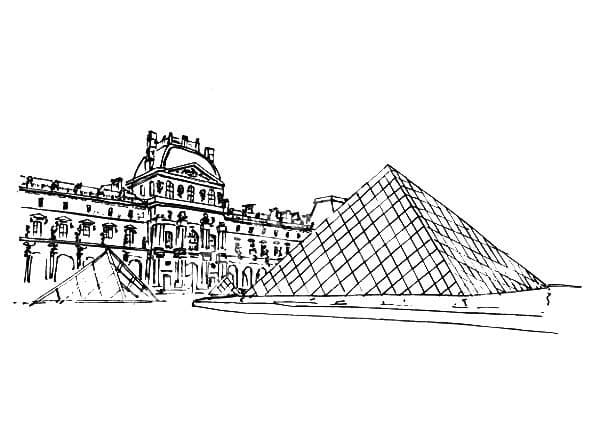 Photo du Louvre coloring page