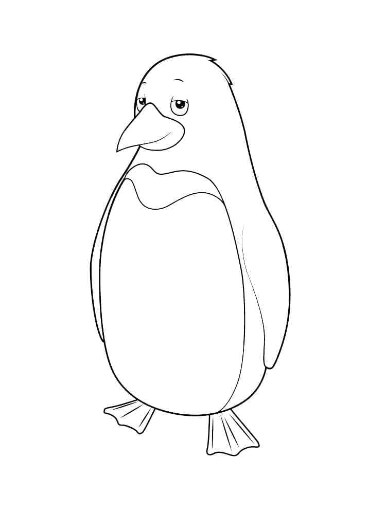 Coloriage Pingouin de Dessin Animé