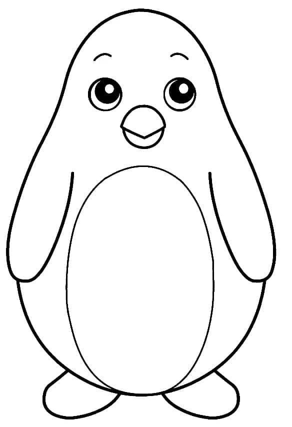 Coloriage Pingouin Très Simple