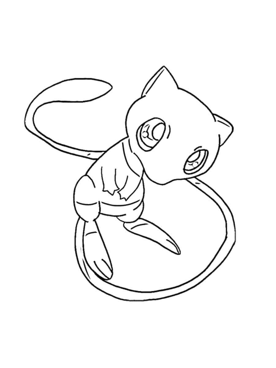 Coloriage Pokémon Mew Adorable