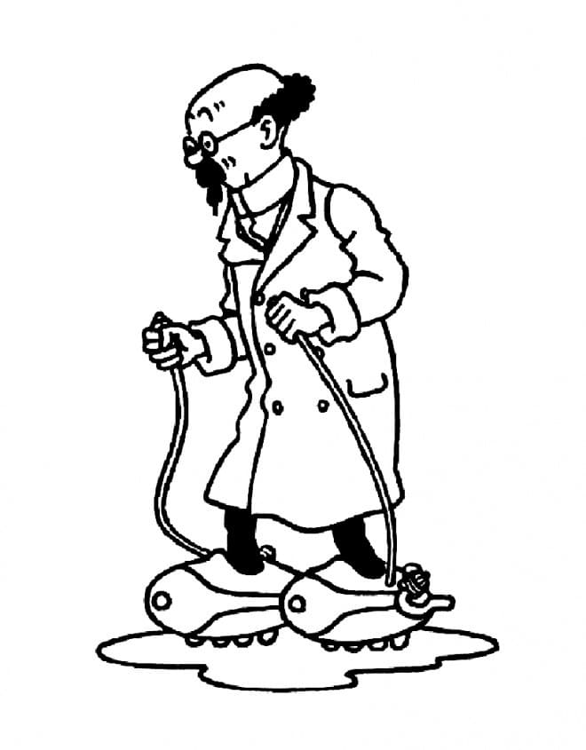 Professeur Tournesol coloring page