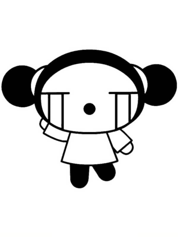 Pucca Qui Pleure coloring page