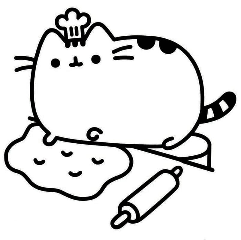 Pusheen Cuisine coloring page