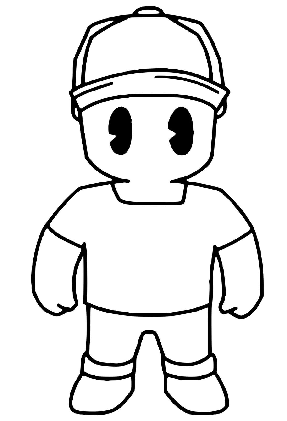 Retro Guy de Stumble Guys coloring page