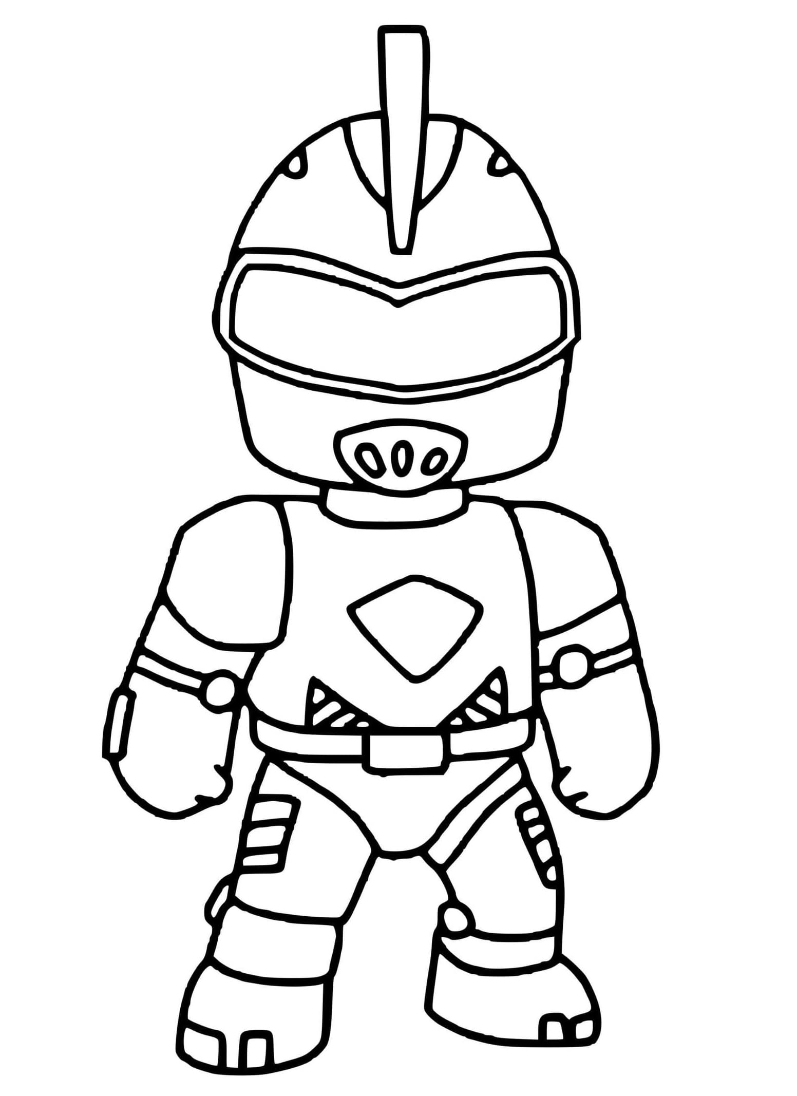 Retro Robo de Stumble Guys coloring page